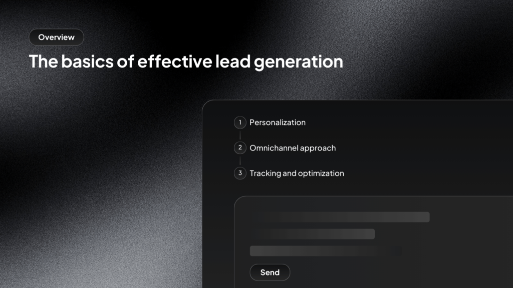 The basics of effective lead generation