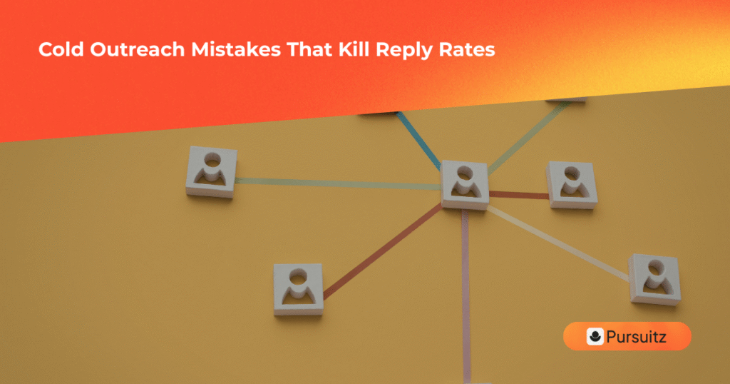 Sales professional reviewing cold outreach messages to improve reply rates