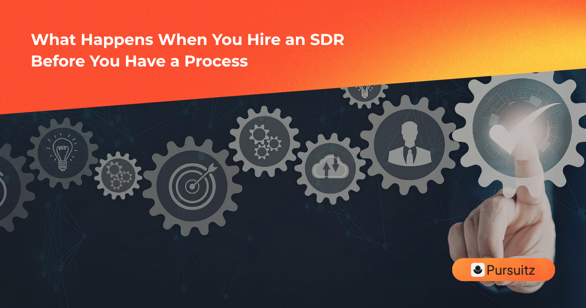 New SDR hire at a desk with no outbound process or messaging framework in place