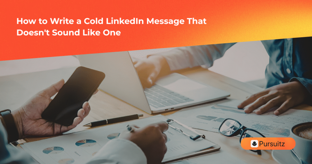 Person writing a personalized LinkedIn message on a laptop