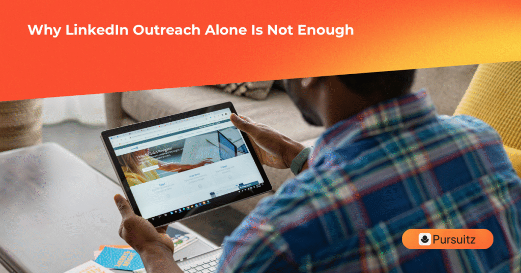 B2B sales professional running coordinated LinkedIn and email outreach sequence
